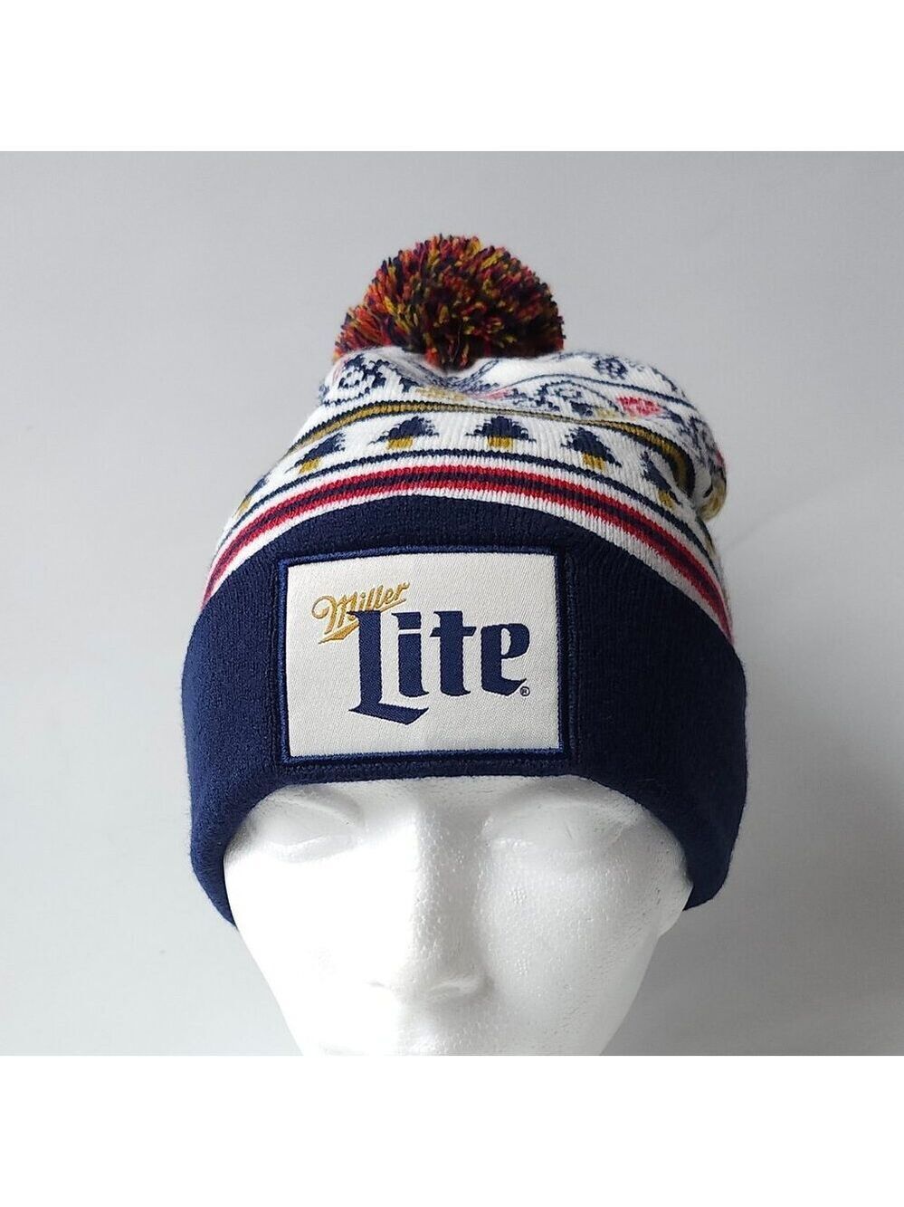 OFFICIAL Miller Lite Beer Toque Pom Pom Toque Winter Hat Beanie Patch